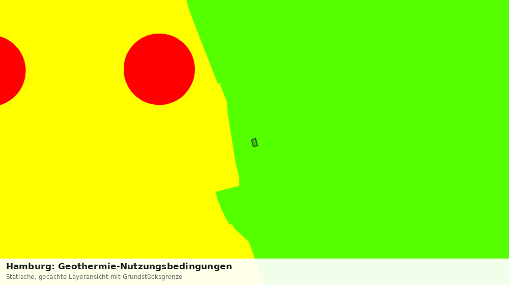 Statische Kartenansicht: Hamburg: Geothermie-Nutzungsbedingungen