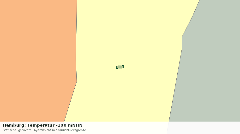Statische Kartenansicht: Hamburg: Temperatur -100 mNHN