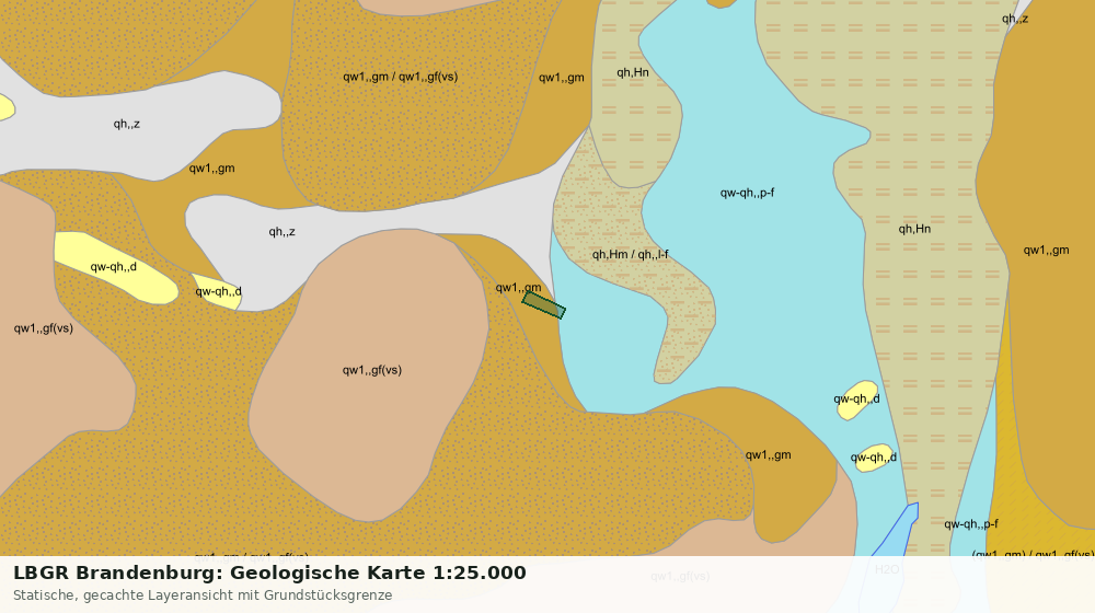 Statische Kartenansicht: LBGR Brandenburg: Geologische Karte 1:25.000