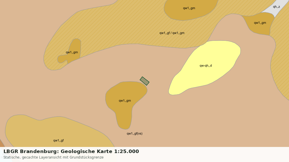 Statische Kartenansicht: LBGR Brandenburg: Geologische Karte 1:25.000