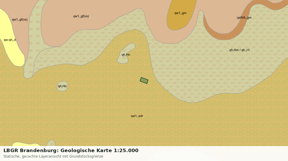 Statische Kartenansicht: LBGR Brandenburg: Geologische Karte 1:25.000