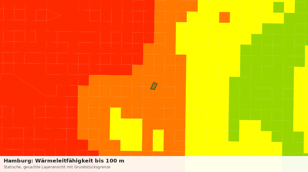 Statische Kartenansicht: Hamburg: Wärmeleitfähigkeit bis 100 m