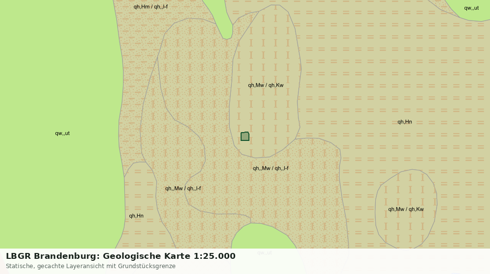 Statische Kartenansicht: LBGR Brandenburg: Geologische Karte 1:25.000