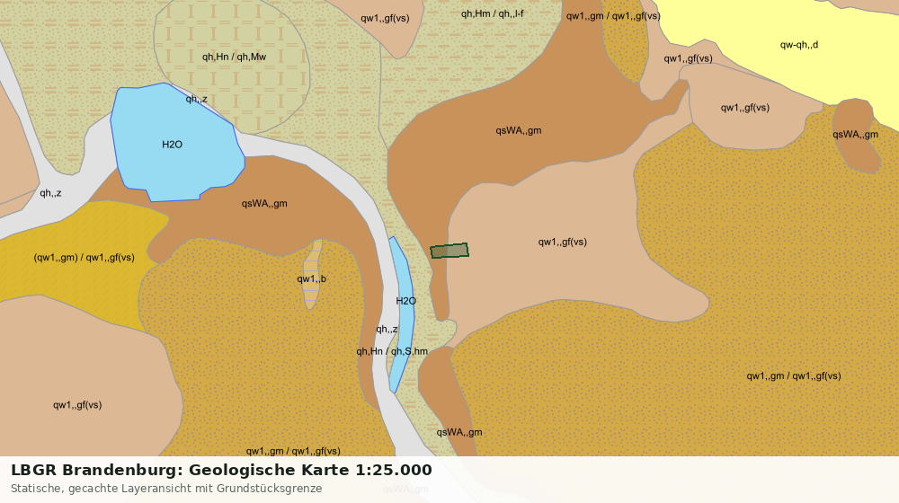 Statische Kartenansicht: LBGR Brandenburg: Geologische Karte 1:25.000