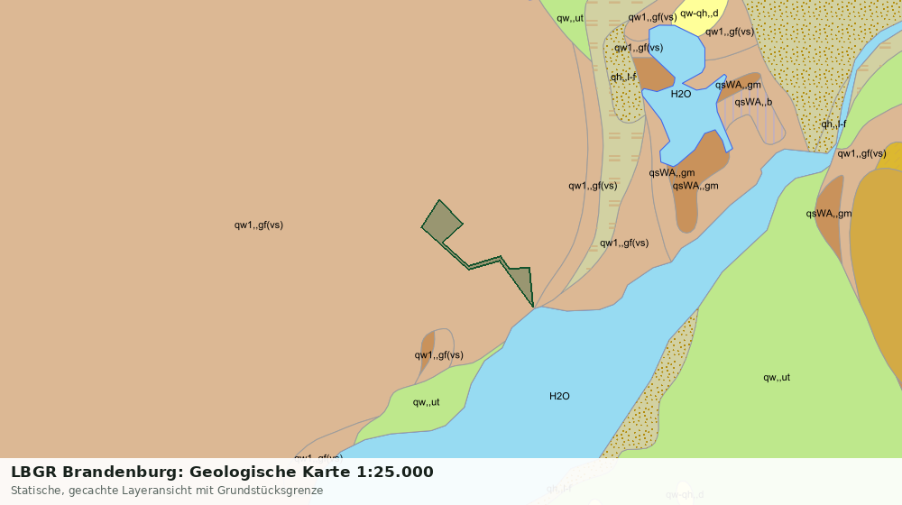 Statische Kartenansicht: LBGR Brandenburg: Geologische Karte 1:25.000