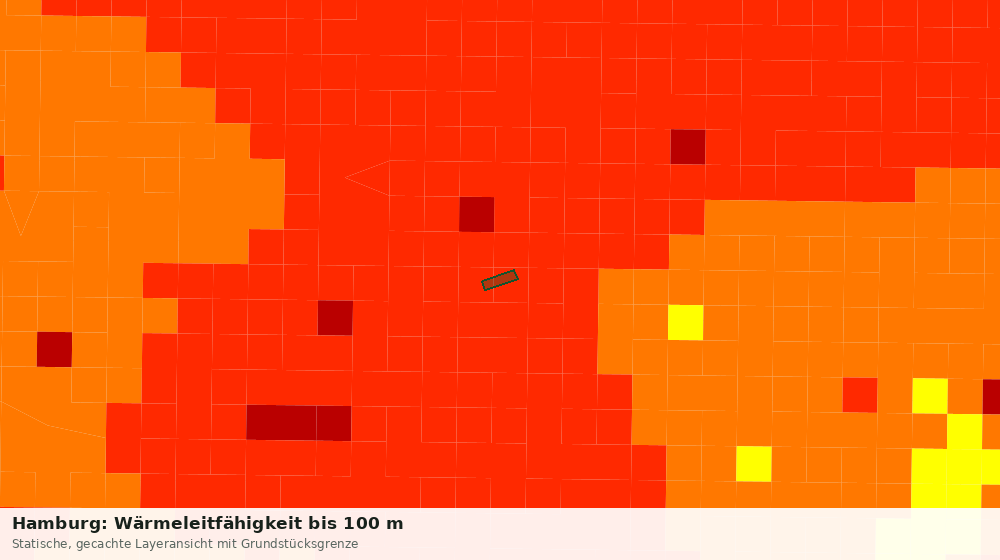 Statische Kartenansicht: Hamburg: Wärmeleitfähigkeit bis 100 m