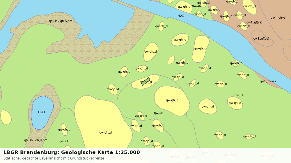 Statische Kartenansicht: LBGR Brandenburg: Geologische Karte 1:25.000