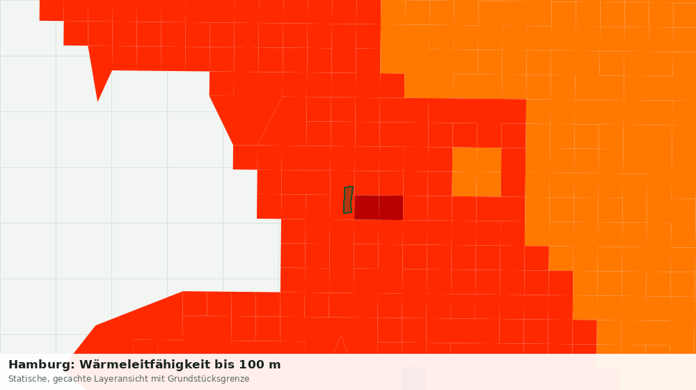 Statische Kartenansicht: Hamburg: Wärmeleitfähigkeit bis 100 m