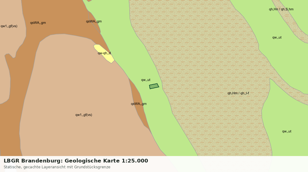 Statische Kartenansicht: LBGR Brandenburg: Geologische Karte 1:25.000