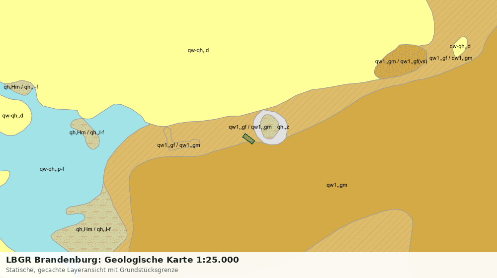 Statische Kartenansicht: LBGR Brandenburg: Geologische Karte 1:25.000