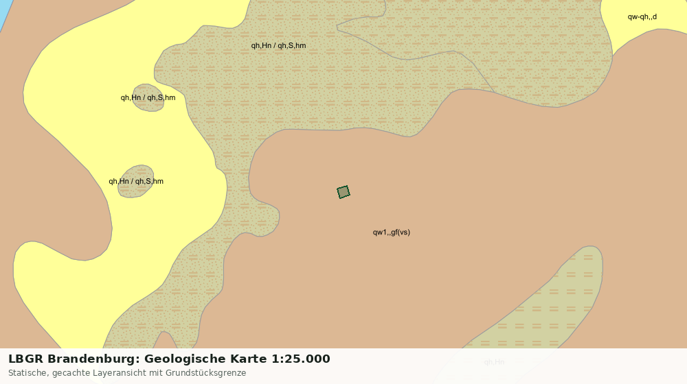 Statische Kartenansicht: LBGR Brandenburg: Geologische Karte 1:25.000