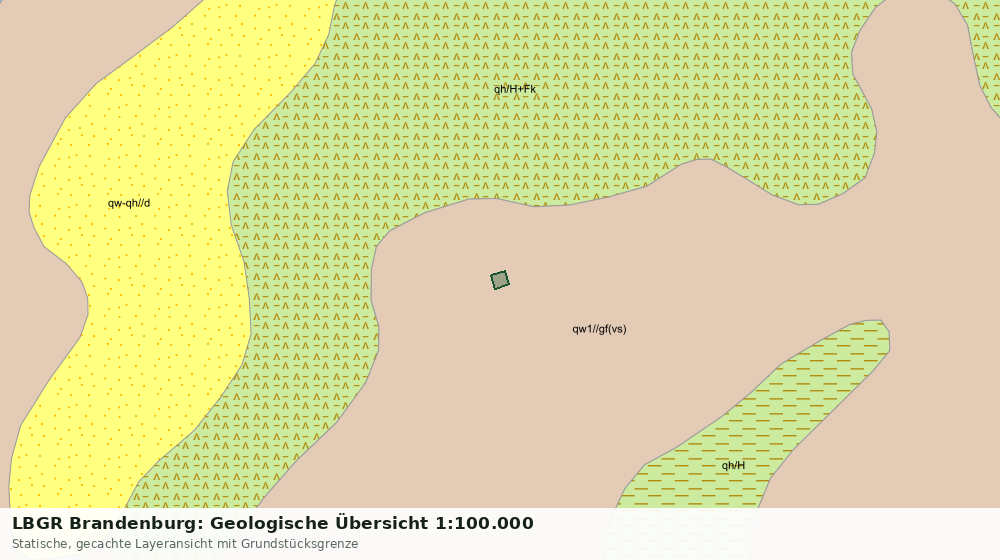Statische Kartenansicht: LBGR Brandenburg: Geologische Übersicht 1:100.000