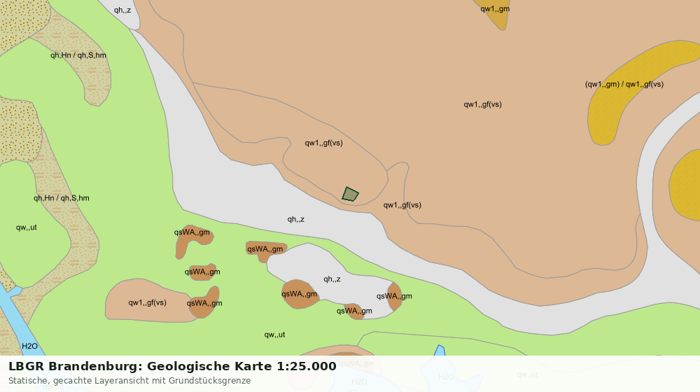 Statische Kartenansicht: LBGR Brandenburg: Geologische Karte 1:25.000