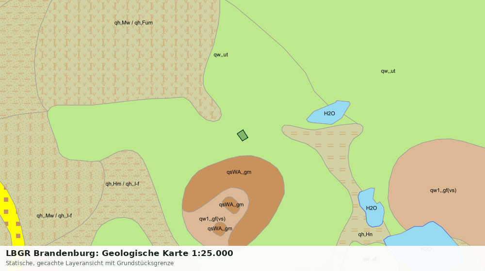 Statische Kartenansicht: LBGR Brandenburg: Geologische Karte 1:25.000