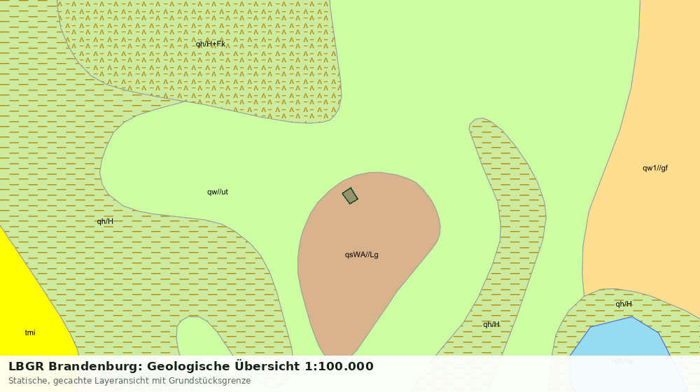 Statische Kartenansicht: LBGR Brandenburg: Geologische Übersicht 1:100.000