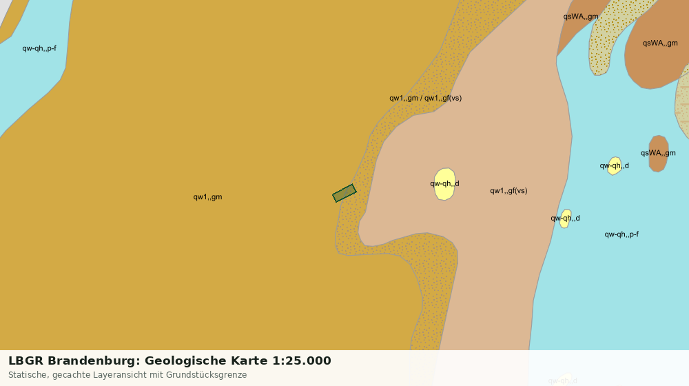 Statische Kartenansicht: LBGR Brandenburg: Geologische Karte 1:25.000