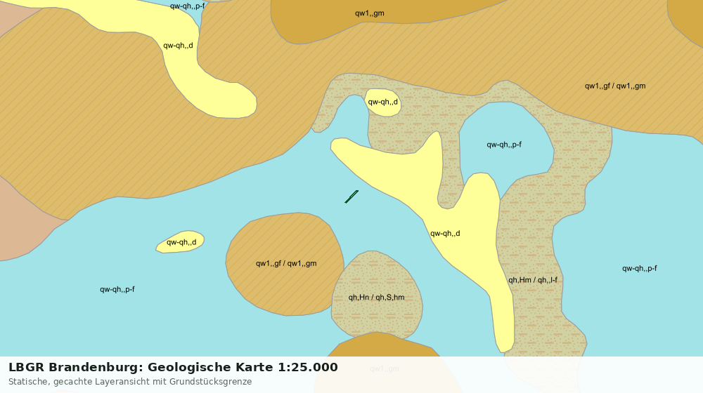 Statische Kartenansicht: LBGR Brandenburg: Geologische Karte 1:25.000