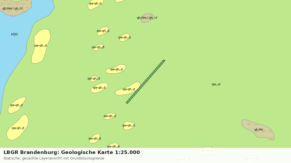 Statische Kartenansicht: LBGR Brandenburg: Geologische Karte 1:25.000