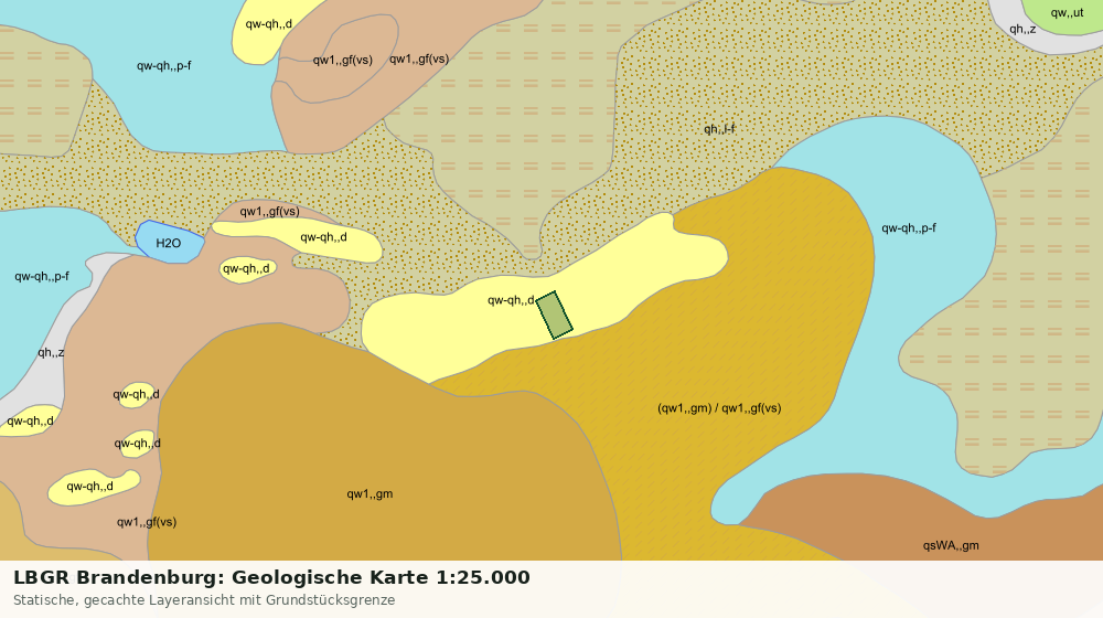 Statische Kartenansicht: LBGR Brandenburg: Geologische Karte 1:25.000