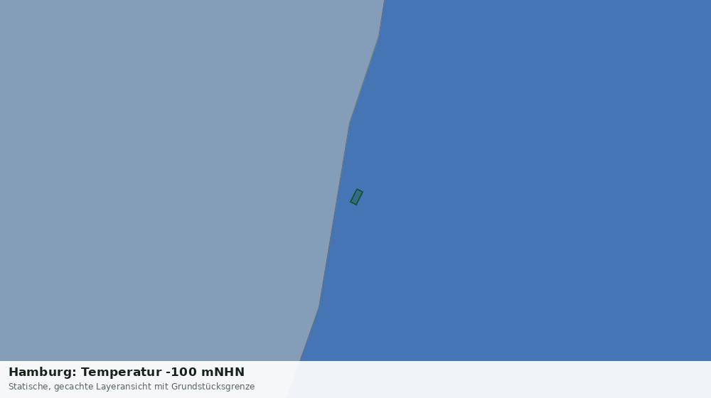 Statische Kartenansicht: Hamburg: Temperatur -100 mNHN