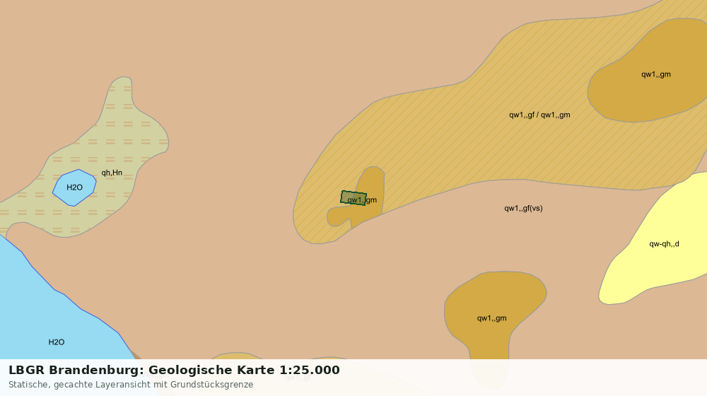Statische Kartenansicht: LBGR Brandenburg: Geologische Karte 1:25.000