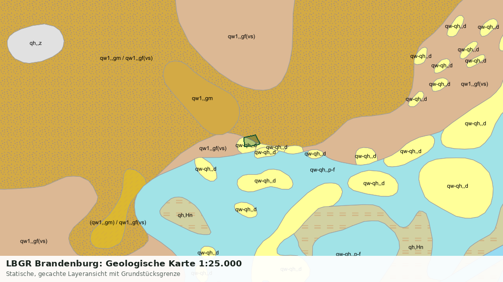 Statische Kartenansicht: LBGR Brandenburg: Geologische Karte 1:25.000