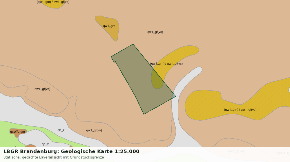 Statische Kartenansicht: LBGR Brandenburg: Geologische Karte 1:25.000