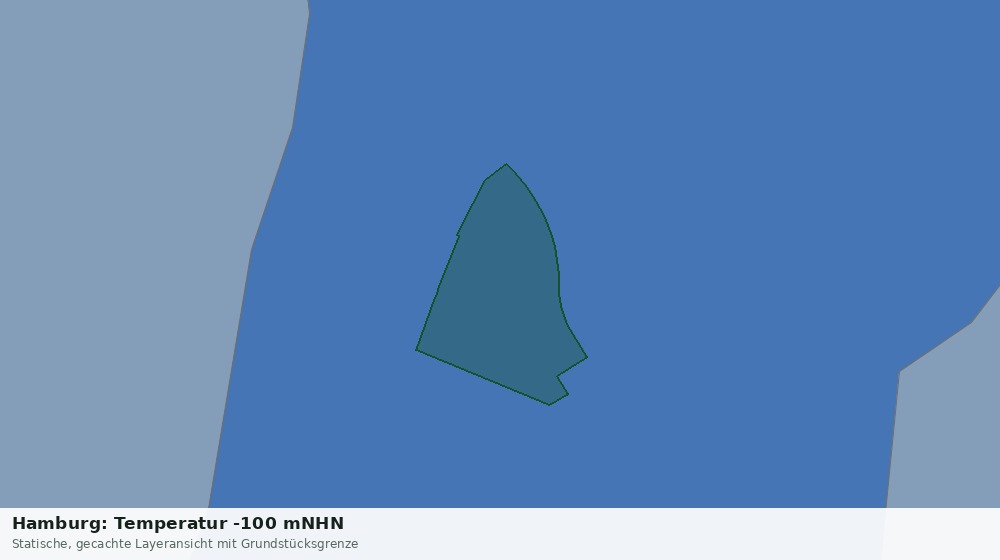 Statische Kartenansicht: Hamburg: Temperatur -100 mNHN