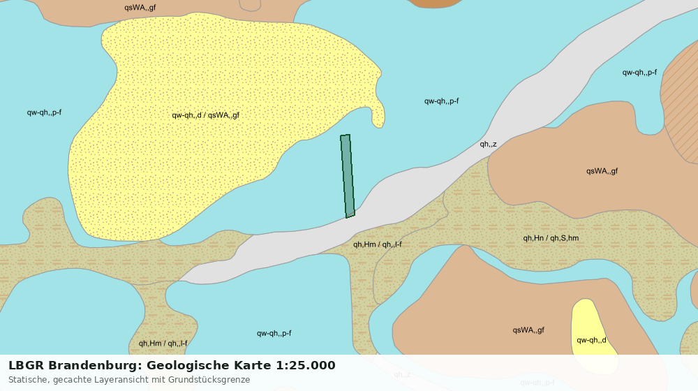 Statische Kartenansicht: LBGR Brandenburg: Geologische Karte 1:25.000