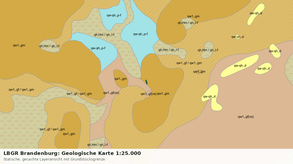 Statische Kartenansicht: LBGR Brandenburg: Geologische Karte 1:25.000