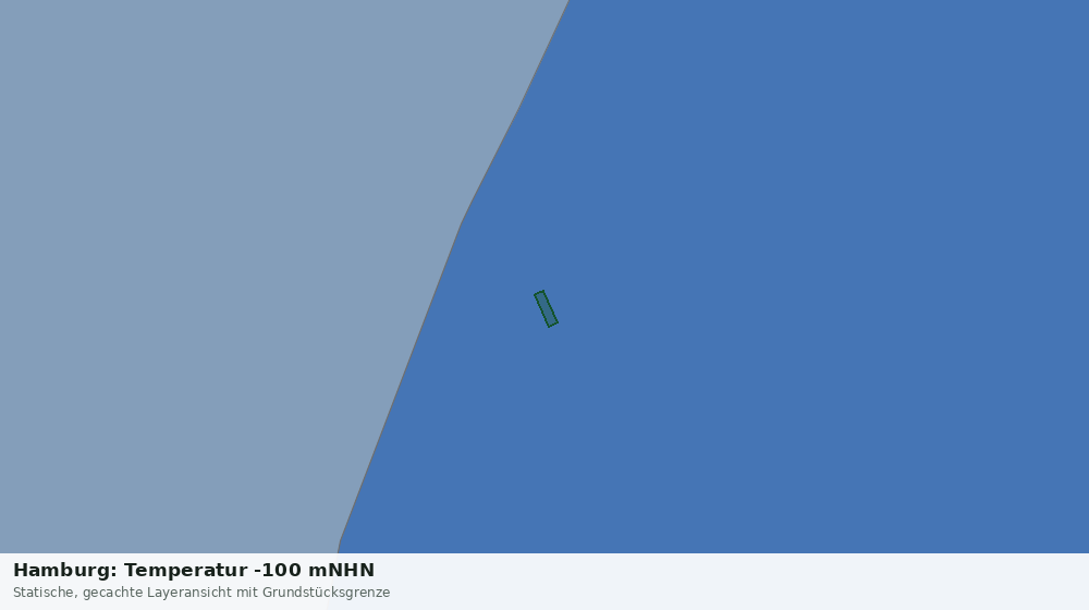 Statische Kartenansicht: Hamburg: Temperatur -100 mNHN