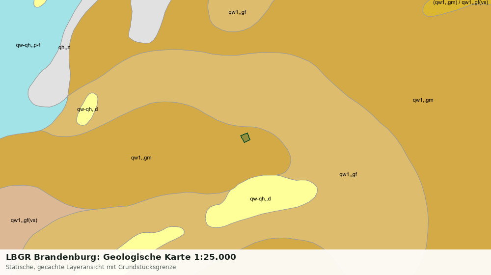 Statische Kartenansicht: LBGR Brandenburg: Geologische Karte 1:25.000