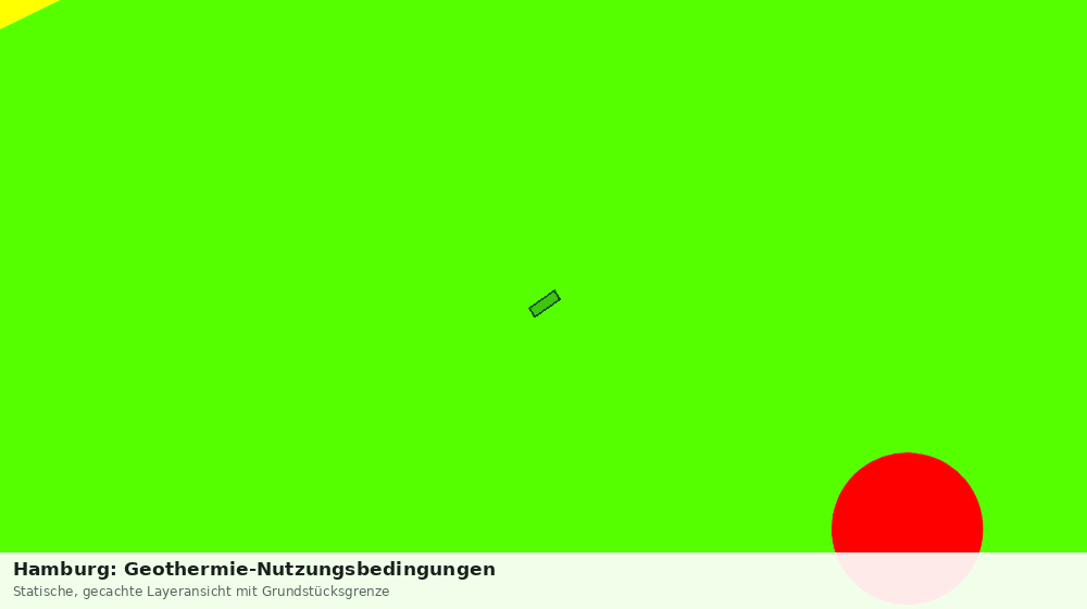 Statische Kartenansicht: Hamburg: Geothermie-Nutzungsbedingungen