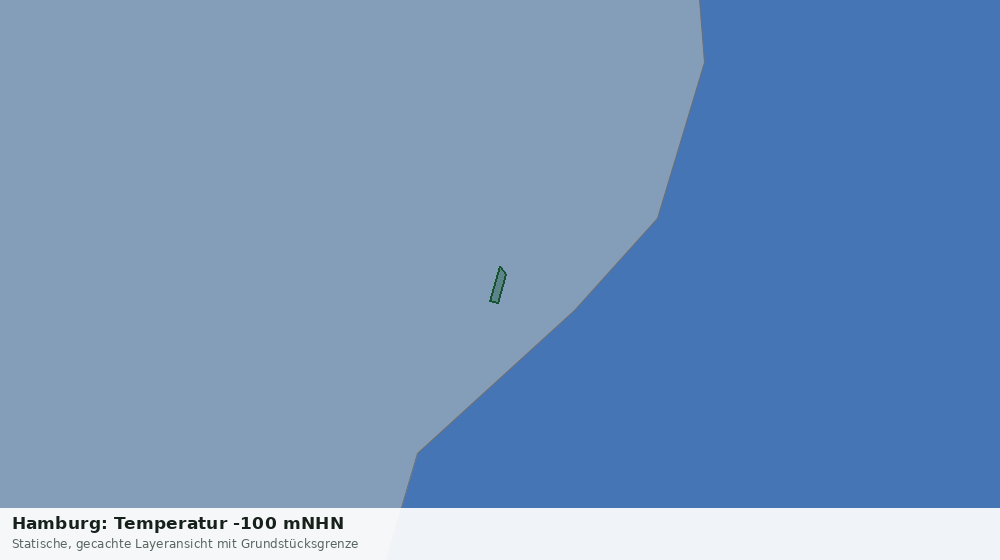 Statische Kartenansicht: Hamburg: Temperatur -100 mNHN