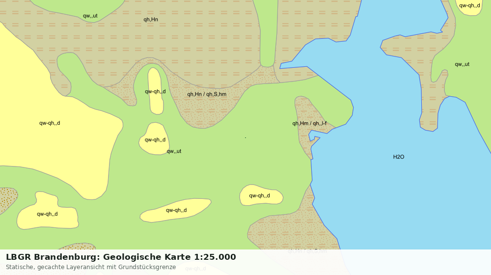 Statische Kartenansicht: LBGR Brandenburg: Geologische Karte 1:25.000