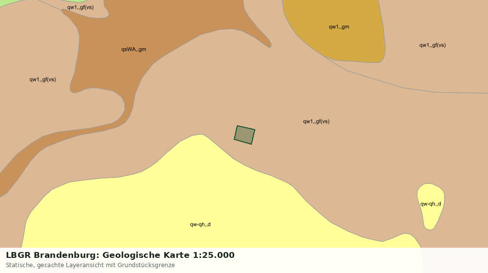 Statische Kartenansicht: LBGR Brandenburg: Geologische Karte 1:25.000