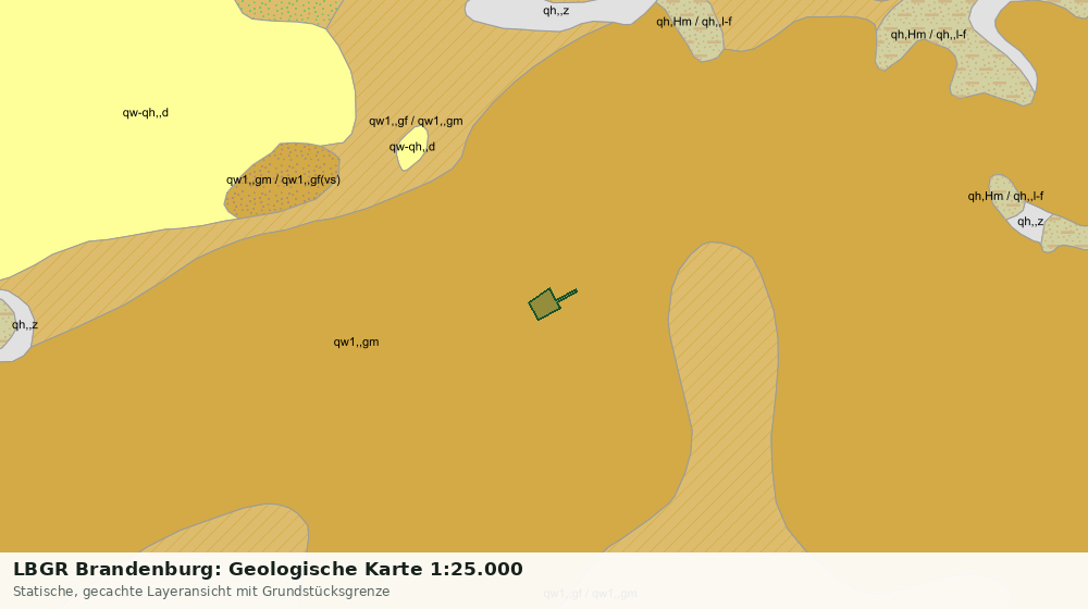 Statische Kartenansicht: LBGR Brandenburg: Geologische Karte 1:25.000