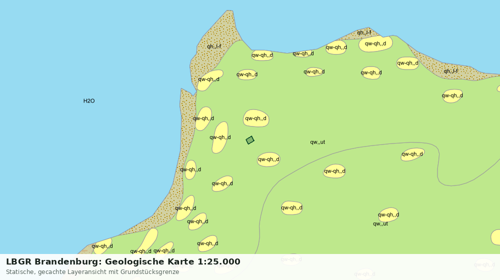 Statische Kartenansicht: LBGR Brandenburg: Geologische Karte 1:25.000