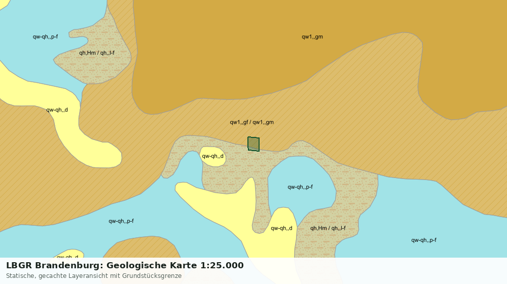 Statische Kartenansicht: LBGR Brandenburg: Geologische Karte 1:25.000