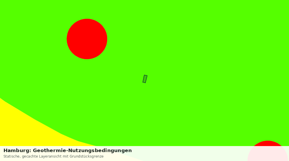 Statische Kartenansicht: Hamburg: Geothermie-Nutzungsbedingungen
