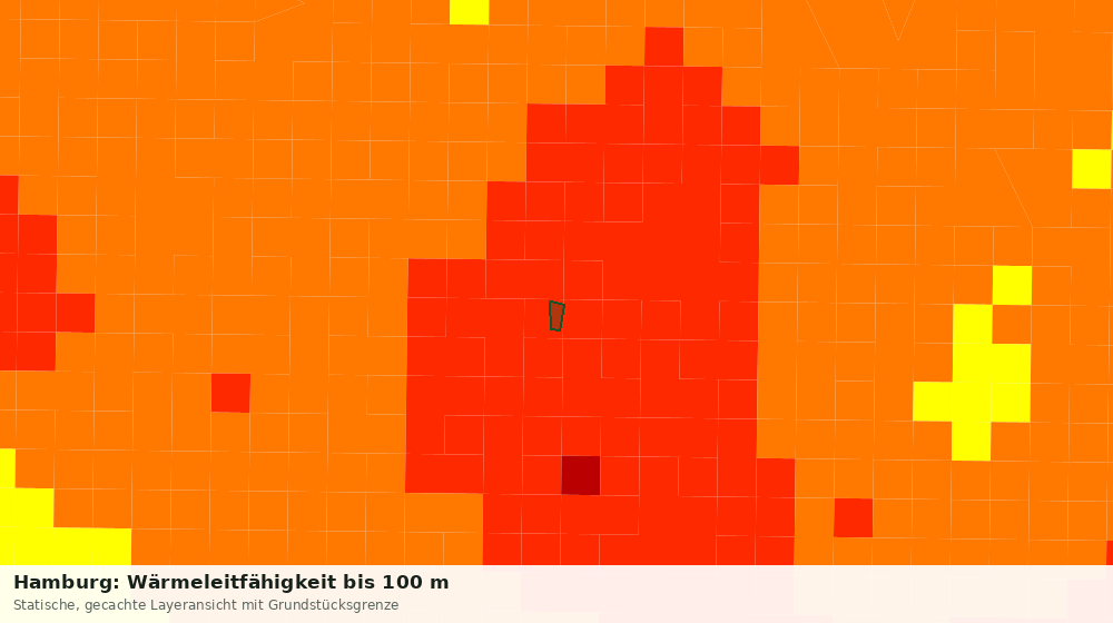 Statische Kartenansicht: Hamburg: Wärmeleitfähigkeit bis 100 m