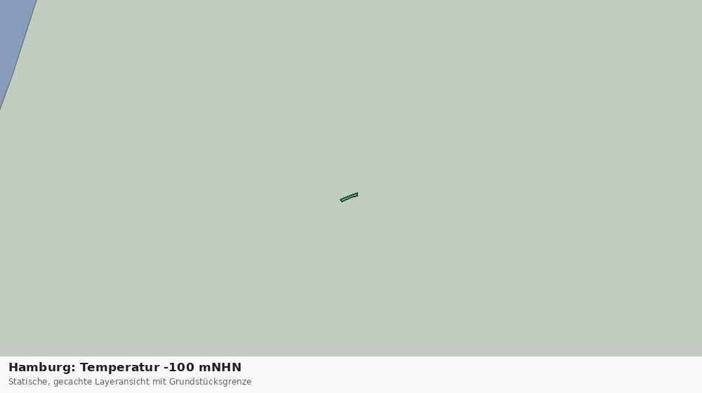 Statische Kartenansicht: Hamburg: Temperatur -100 mNHN