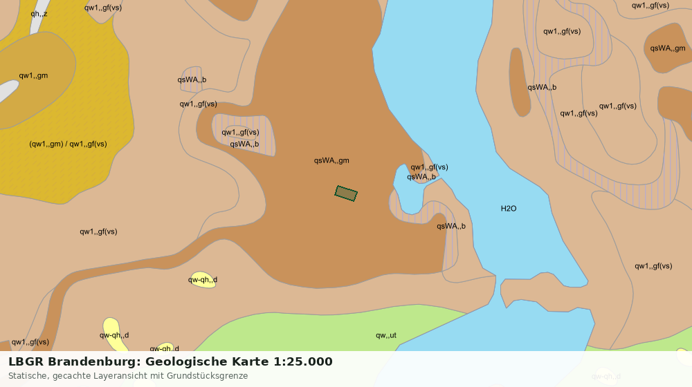 Statische Kartenansicht: LBGR Brandenburg: Geologische Karte 1:25.000