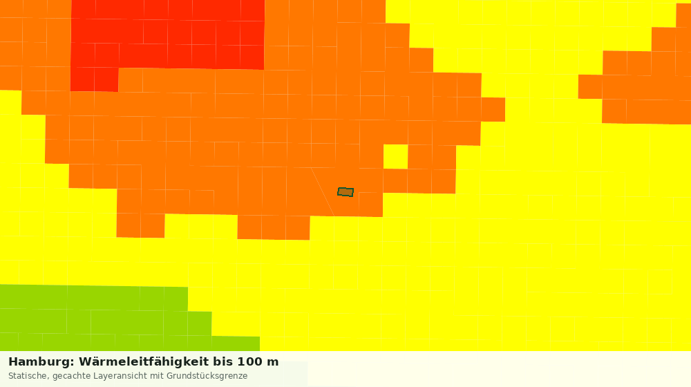 Statische Kartenansicht: Hamburg: Wärmeleitfähigkeit bis 100 m