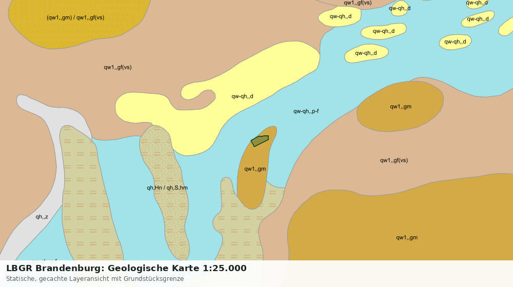 Statische Kartenansicht: LBGR Brandenburg: Geologische Karte 1:25.000