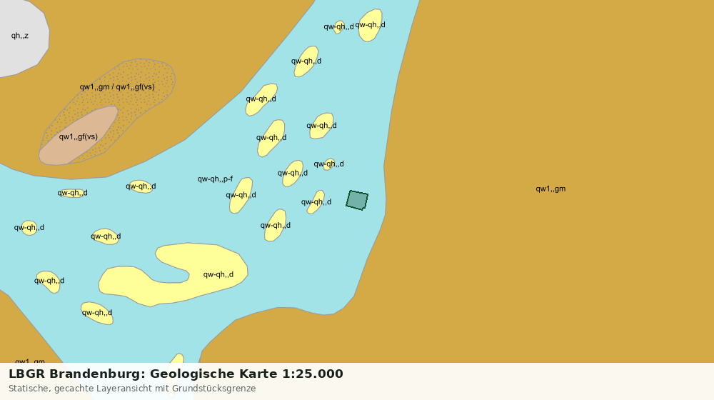 Statische Kartenansicht: LBGR Brandenburg: Geologische Karte 1:25.000