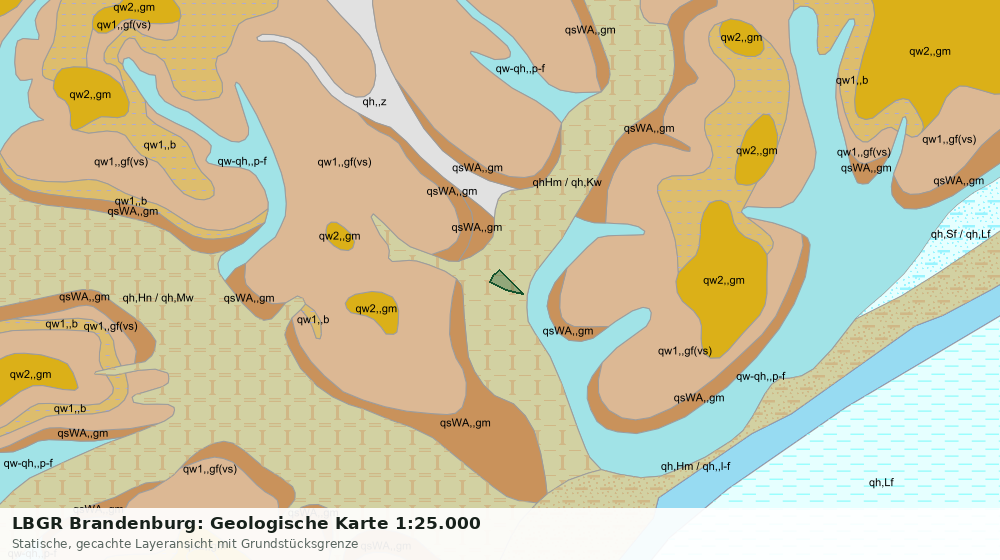 Statische Kartenansicht: LBGR Brandenburg: Geologische Karte 1:25.000