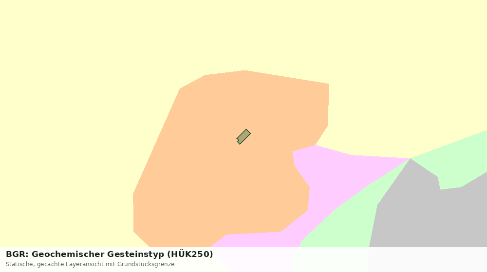 Statische Kartenansicht: BGR: Geochemischer Gesteinstyp (HÜK250)