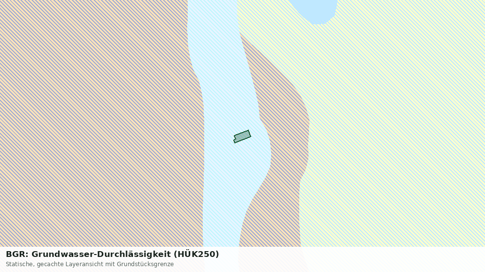 Statische Kartenansicht: BGR: Grundwasser-Durchlässigkeit (HÜK250)