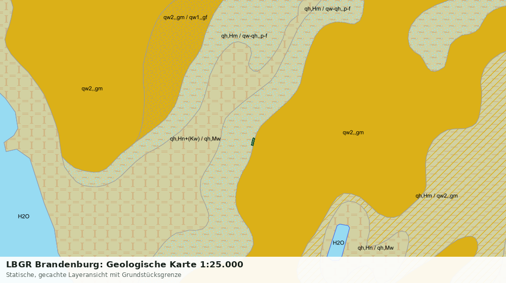 Statische Kartenansicht: LBGR Brandenburg: Geologische Karte 1:25.000